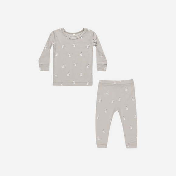 Quincy Mae - Bamboo Pajama Set - Snowmen