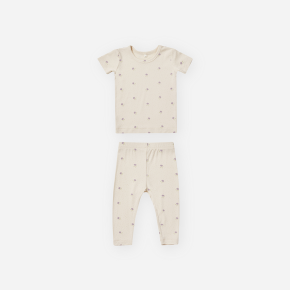 Quincy Mae - Bamboo Short Sleeve Pajama Set - Sweet Pea