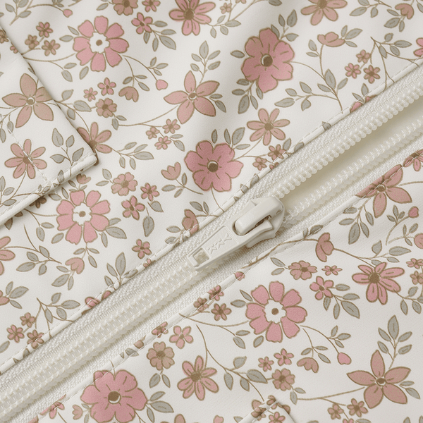 Quincy Mae - Bamboo Zip Footie - Bloom
