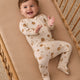 Quincy Mae - Bamboo Zip Footie - Harvest Friends