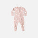 Quincy Mae - Bamboo Zip Footie - Pink Ghosts