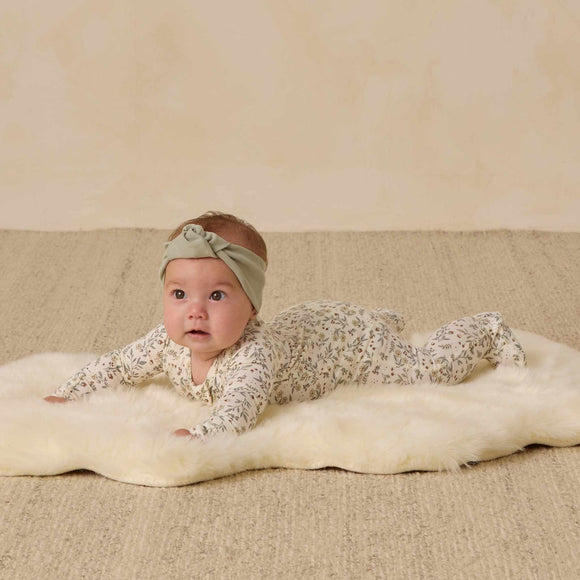 Quincy Mae - Bamboo Zip Footie - Woodland