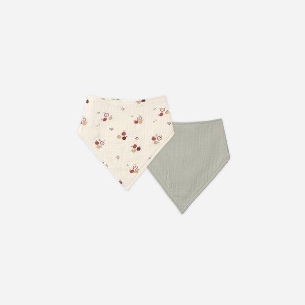 Quincy Mae - Bandana Scarf, 2 Pack - Apples, Laurel