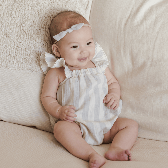 Quincy Mae - Bonnie Romper - Sky Stripe