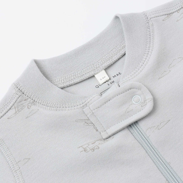 Quincy Mae - Zip Longsleeve Sleeper - Airplanes