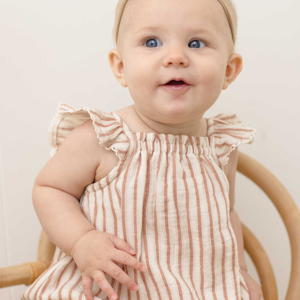 Quincy Mae - Bonnie Romper - Vintage Stripe