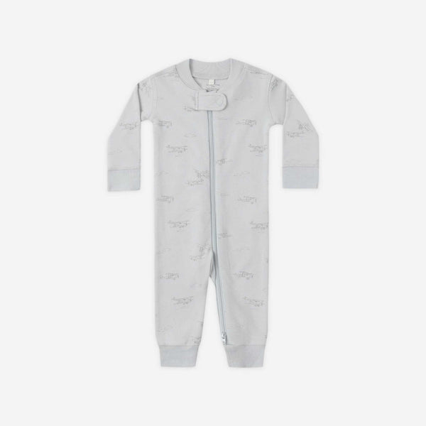 Quincy Mae - Zip Longsleeve Sleeper - Airplanes
