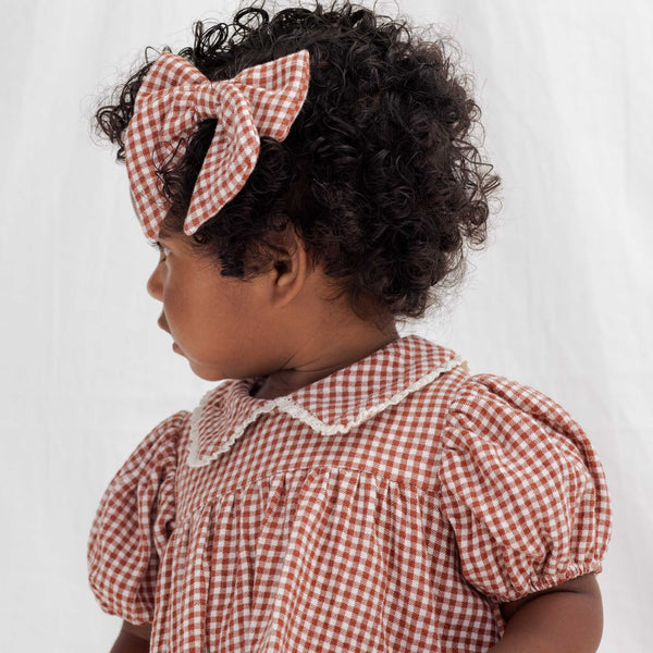 Quincy Mae  - Bow - Red Gingham