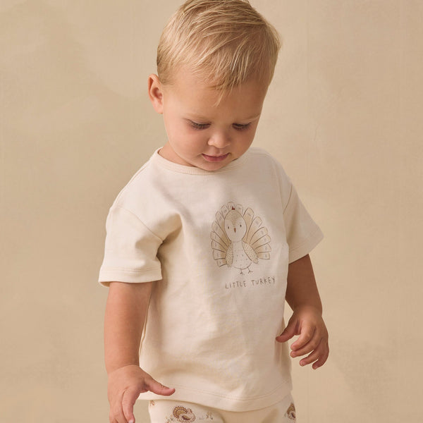Quincy Mae - Boxy Tee - Little Turkey
