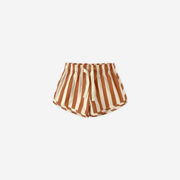 Quincy Mae - Boys Swim Short - Retro Poppy Stripe