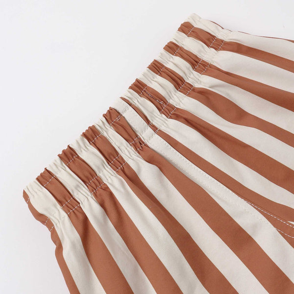 Quincy Mae - Boys Swim Short - Retro Poppy Stripe