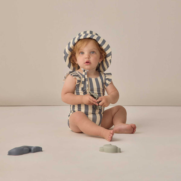 Quincy Mae - Bucket Hat - Retro Ocean Stripe