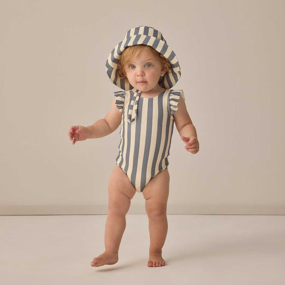 Quincy Mae - Bucket Hat - Retro Ocean Stripe