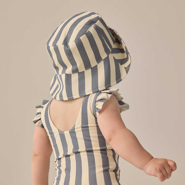 Quincy Mae - Bucket Hat - Retro Ocean Stripe