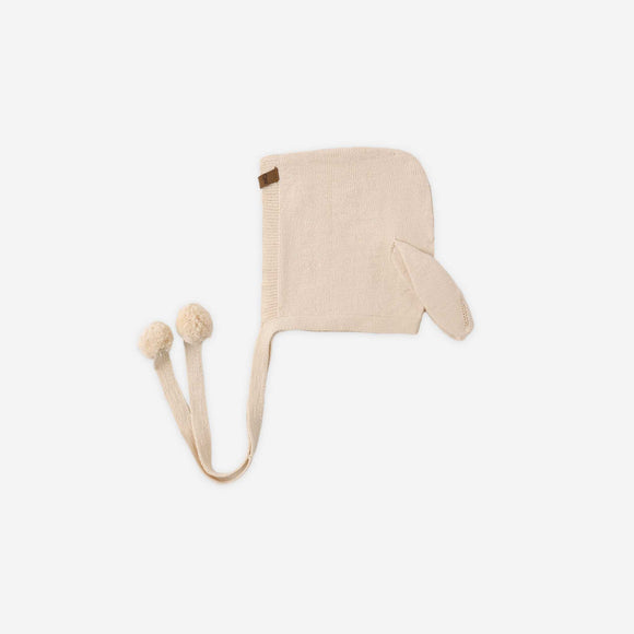 Quincy Mae - Bunny Knit Bonnet - Ecru