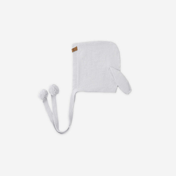 Quincy Mae - Bunny Knit Bonnet - Heathered Sky