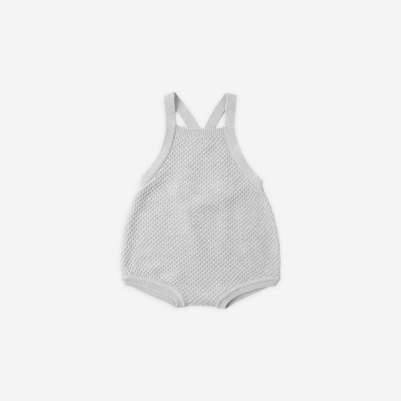 Quincy Mae - Caleb Knit Shortall - Heathered Sky