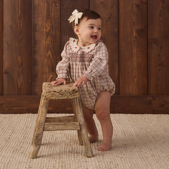 Quincy Mae - Callie Romper - Christmas Plaid