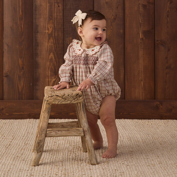 Quincy Mae - Callie Romper - Christmas Plaid