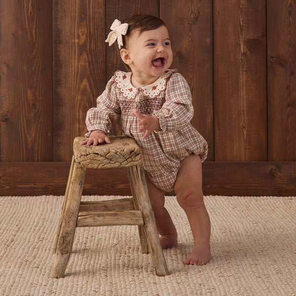 Quincy Mae - Callie Romper - Christmas Plaid