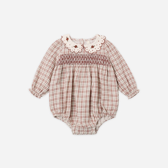 Quincy Mae - Callie Romper - Christmas Plaid