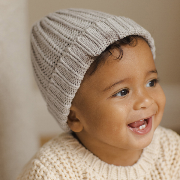 Quincy Mae - Chunky Knit Beanie - Fog