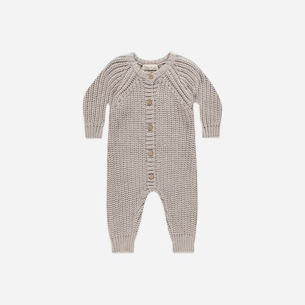 Quincy Mae - Chunky Knit Jumpsuit - Fog