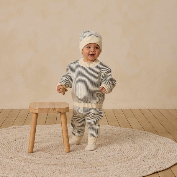 Quincy Mae - Chunky Knit Pant - Ocean