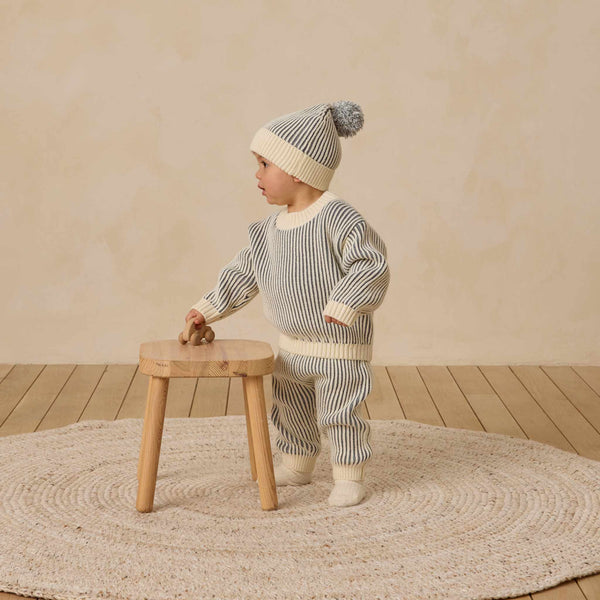 Quincy Mae - Chunky Knit Pant - Ocean