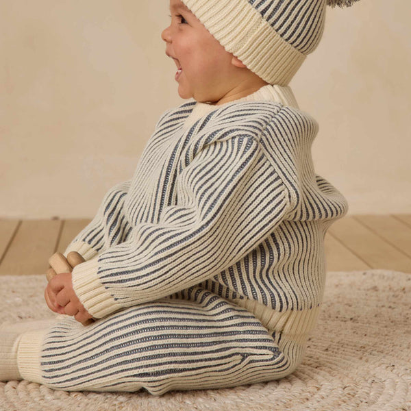 Quincy Mae - Chunky Knit Pant - Ocean