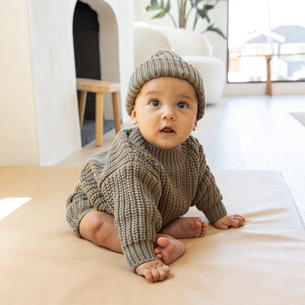 Quincy Mae - Chunky Knit Sweater - Basil