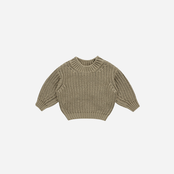 Quincy Mae - Chunky Knit Sweater - Olive