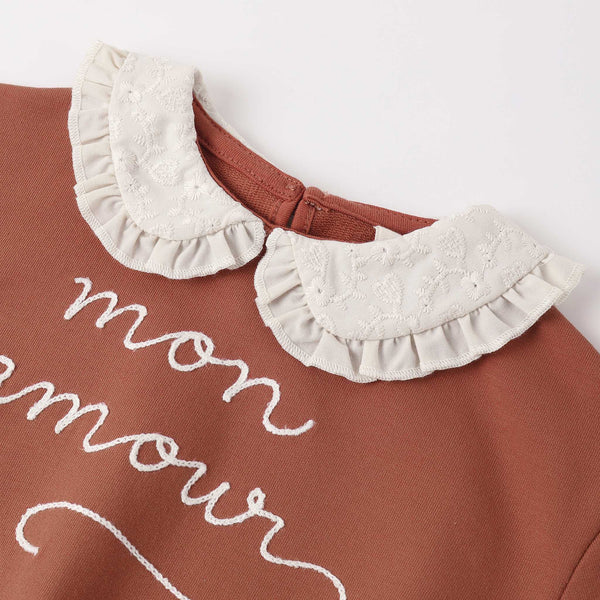 Quincy Mae  - Collared Sweatshirt - Mon Amour