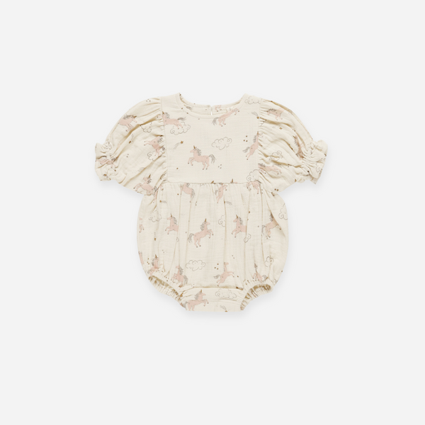 Quincy Mae - Cosette Romper - Unicorns