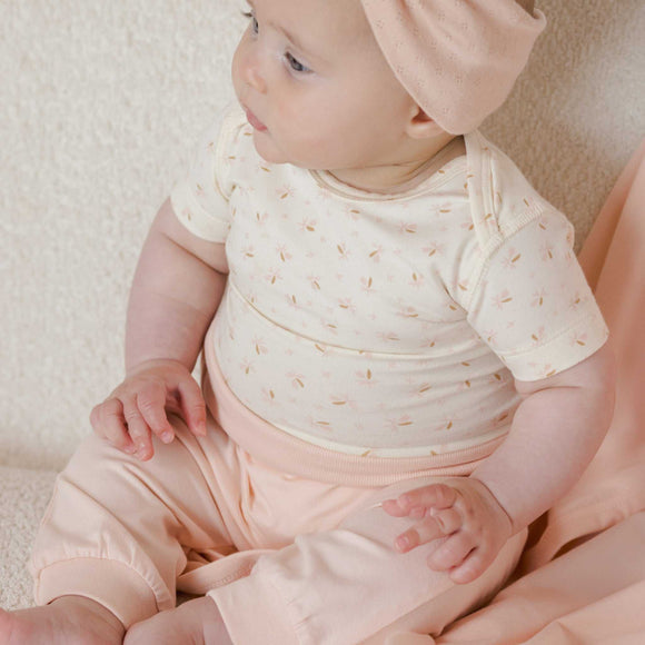 Quincy Mae - Cotton Baby Pant - Petal