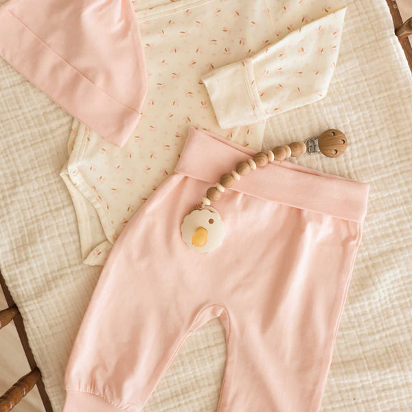 Quincy Mae - Cotton Baby Pant - Petal