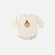 Quincy Mae - Crewneck Bubble Romper - Lil Pumpkin