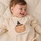 Quincy Mae - Crewneck Bubble Romper - Lil Pumpkin