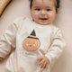 Quincy Mae - Crewneck Bubble Romper - Lil Pumpkin