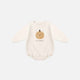 Quincy Mae - Crewneck Bubble Romper - Pumpkin