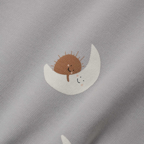 Quincy Mae - Crewneck Bubble Romper Sky Friends