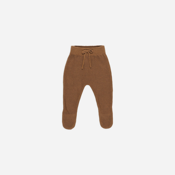 Quincy Mae - Footed Knit Pant - Cinnamon