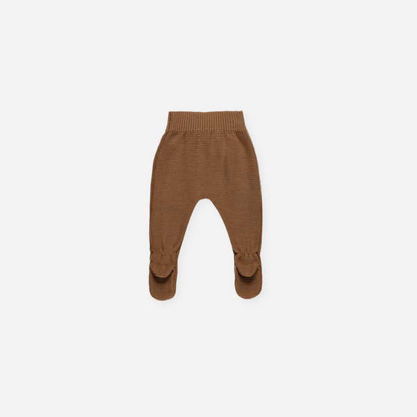 Quincy Mae - Footed Knit Pant - Cinnamon