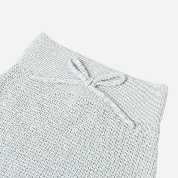 Quincy Mae - Footed Knit Pant - Ice Blue