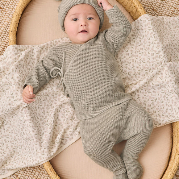 Quincy Mae - Footed Knit Pant - Laurel