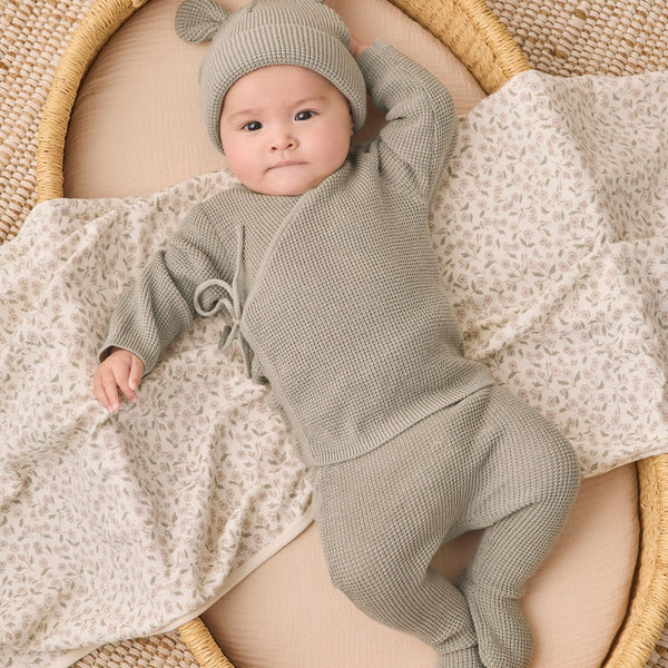 Quincy Mae - Footed Knit Pant - Laurel