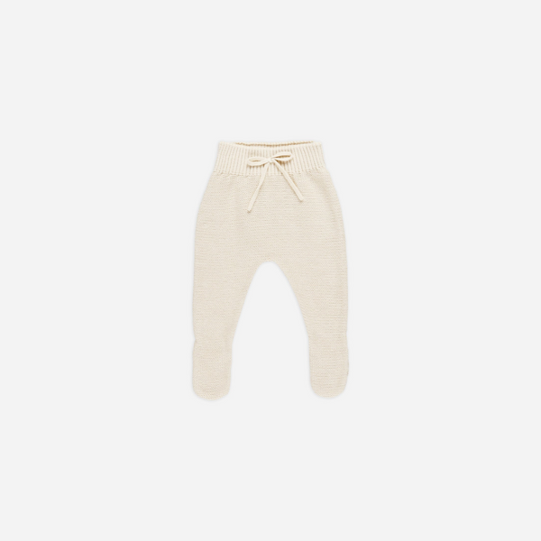 Quincy Mae - Footed Knit Pant - Natural