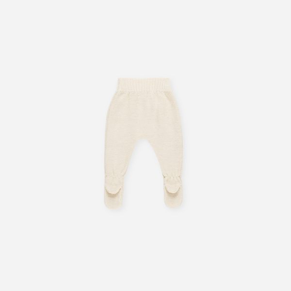 Quincy Mae - Footed Knit Pant - Natural