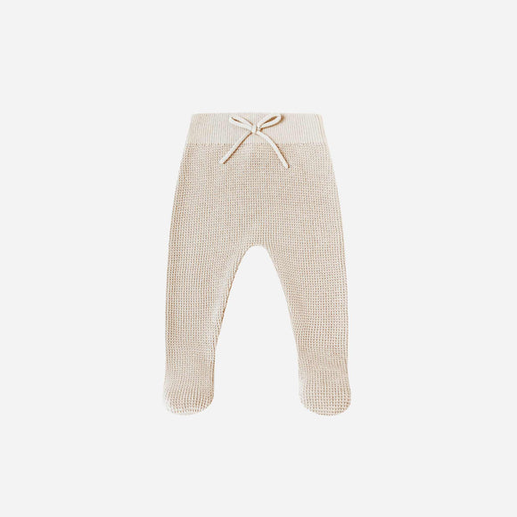 Quincy Mae - Footed Knit Pant - Oat