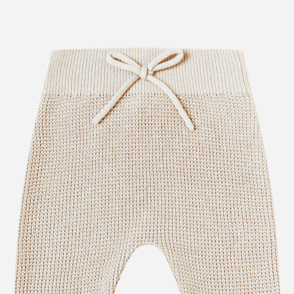 Quincy Mae - Footed Knit Pant - Oat